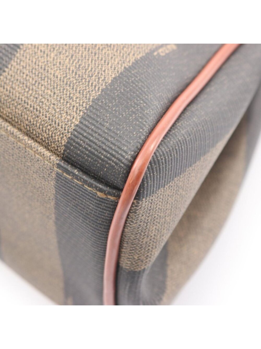 Fendi Handbag Pecan Brown Canvas Leather - Picture 7 of 8
